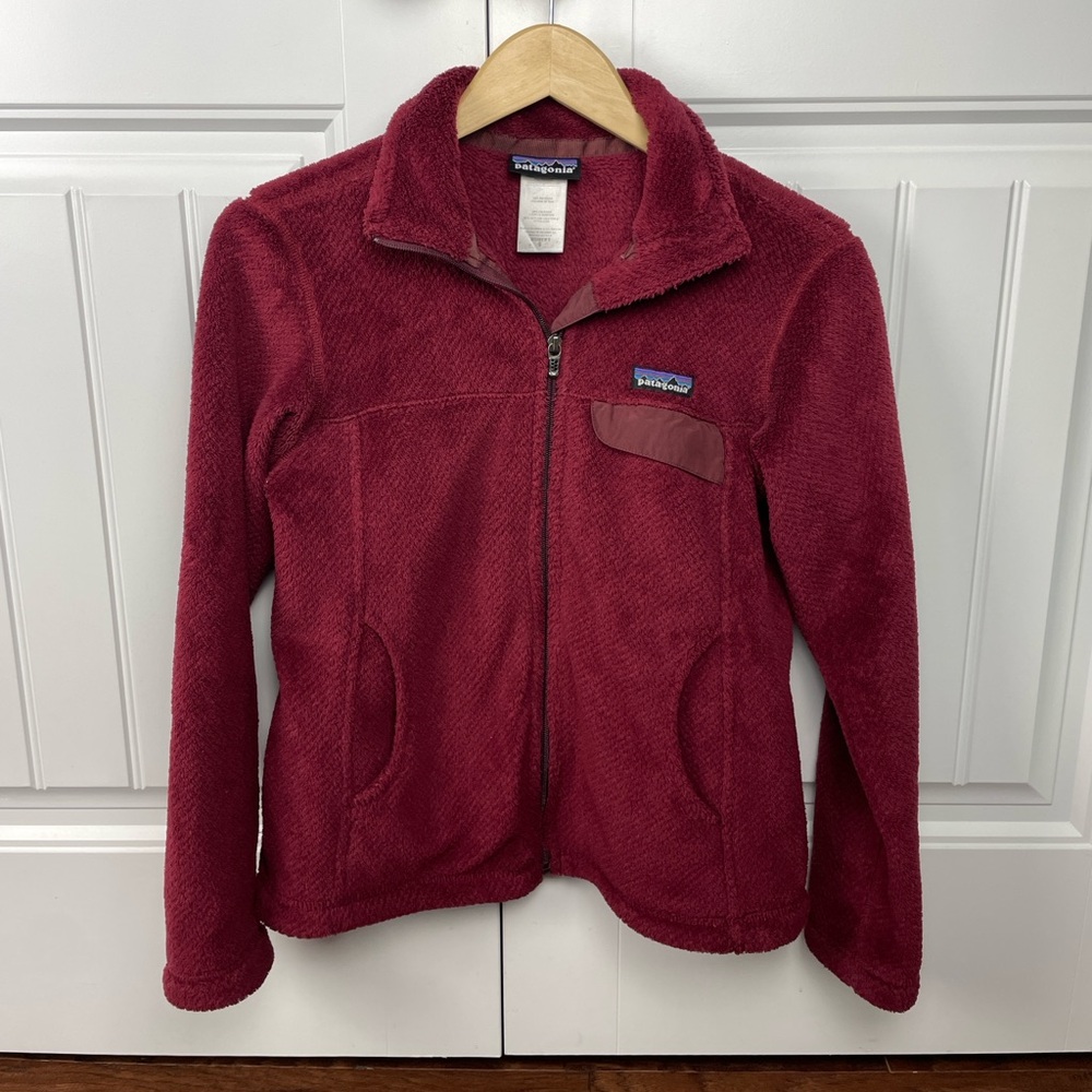 Maroon Patagonia Zip-Up Jacket, Size Small
